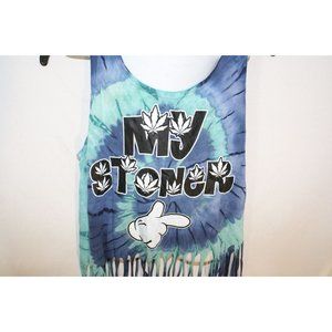 Tie Dye Frilly My Stoner Tank Top Size M